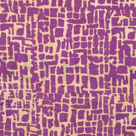 HANDGEMAAKTE BATIK KATOEN VIOLET (hover)