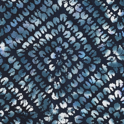 HANDGEMAAKTE BATIK VISCOSE MARINEBLAUW (hover)