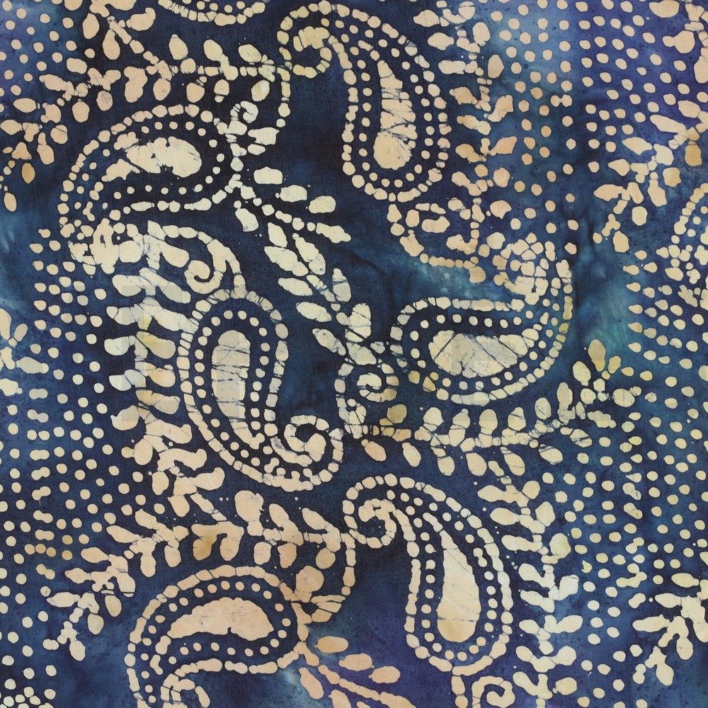 UNIQUE CRAFTED BATIK COTTON VOILE DARK COBALT (hover)