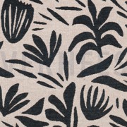 GOBELIN LEAVES ABSTRACT ECRU / BLACK (thumbnail)