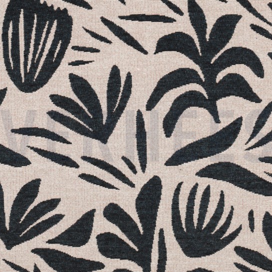 GOBELIN ABSTRAKTE BLÄTTER ECRU #7