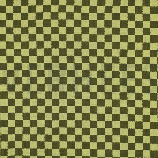 MUSSELIN DOPPELSEITIG KAROS GRÜN #7