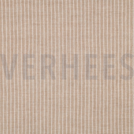 MUSSELIN GARNGEFÄRBT STREIFEN TAUPE (hover)