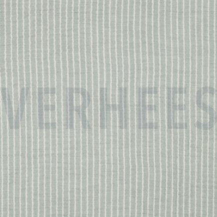 MUSSELIN GARNGEFÄRBT STREIFEN ALTGRÜN (hover)