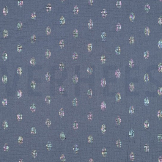 MUSSELIN FOLIE FLECKEN JEANSBLAU #7