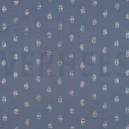 MUSSELIN FOLIE FLECKEN JEANSBLAU (hover)