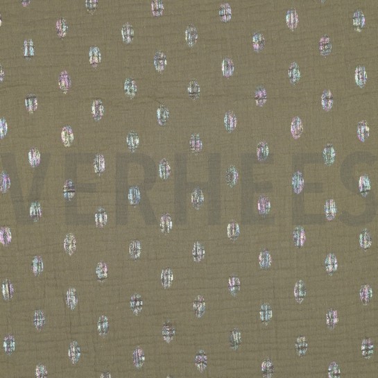 MUSSELIN FOLIE FLECKEN MOOSGRÜN #7