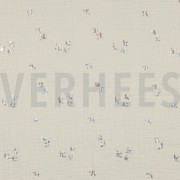 DOUBLE GAUZE FOIL BIRDS ECRU (thumbnail)