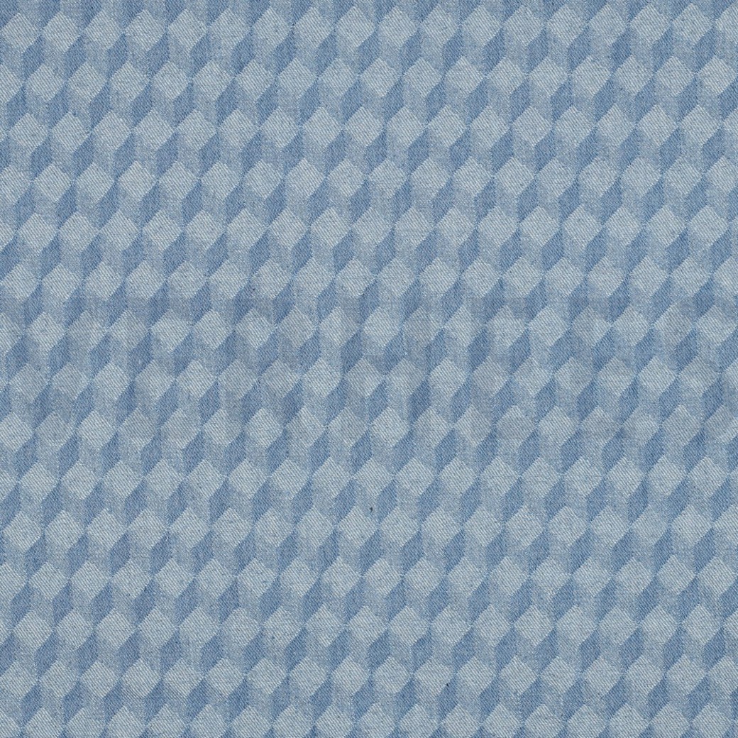 DENIM JACQUARD ABSTRACT LIGHT BLUE