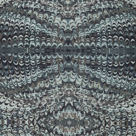 JACQUARD ABSTRACT LUREX KIEFERGRÜN #7