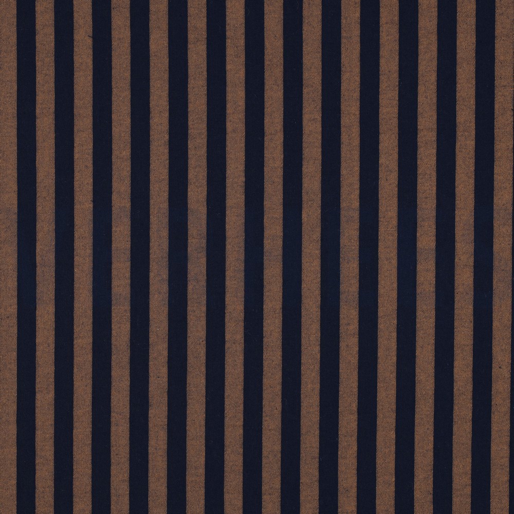 COTTON YARN DYED STRIPES NAVY