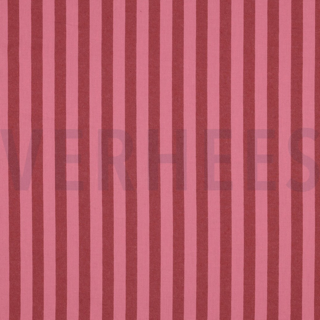 COTTON YARN DYED STRIPES MAUVE