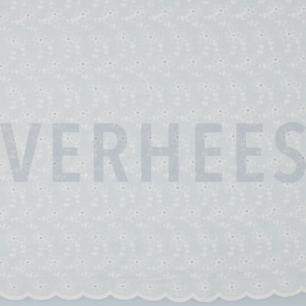 BAUMWOLLE STICKEREI ZWEISEITIGE WELLE WEISS (hover)