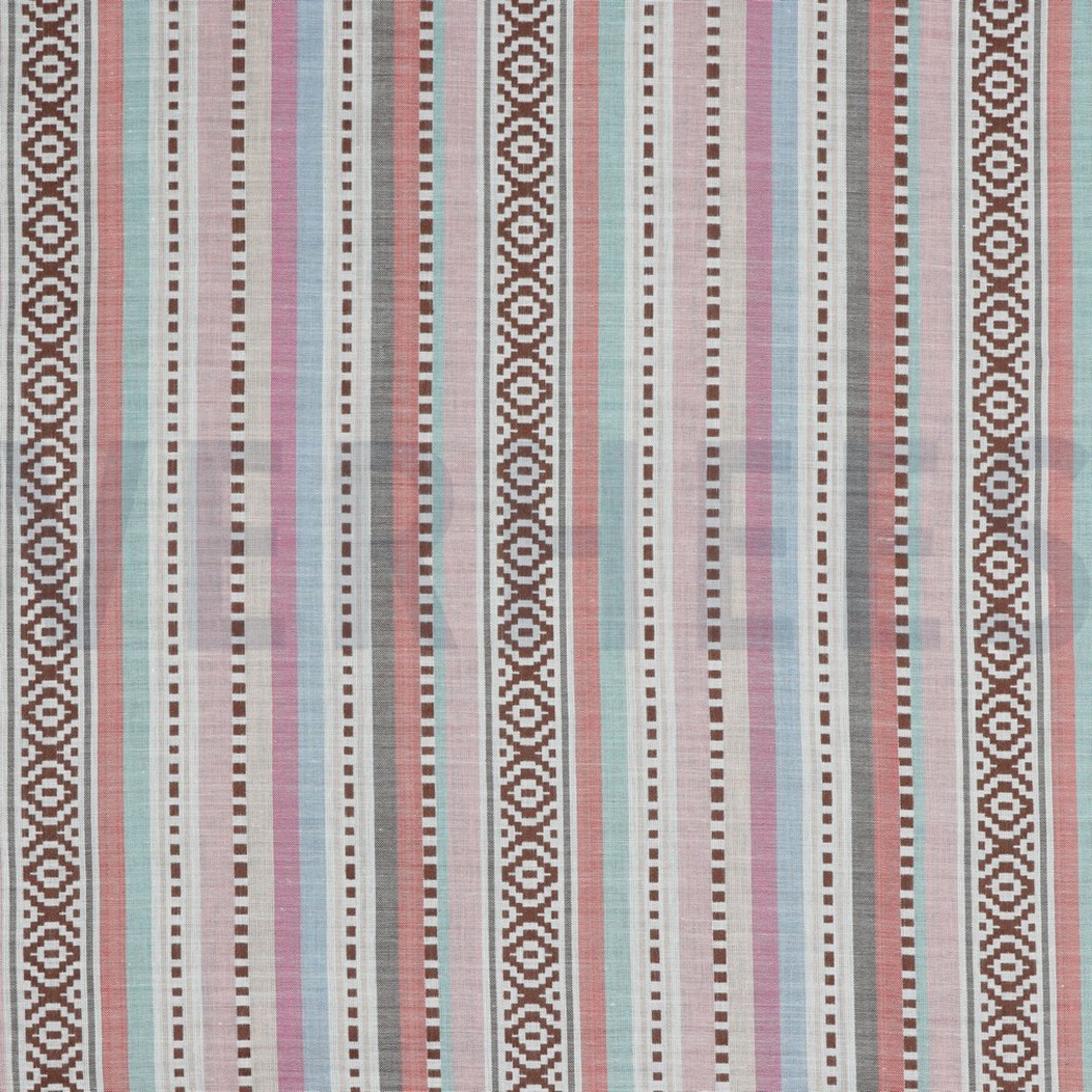 COTTON JACQUARD STRIPES MULTICOLOUR