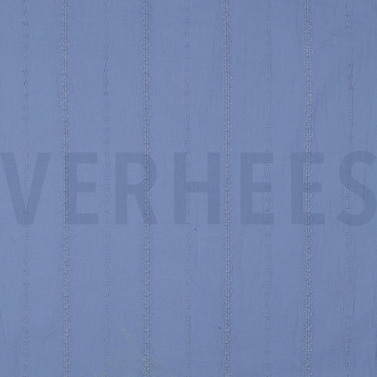 COTTON VOILE EMBROIDERY STRIPES LAVENDER #7