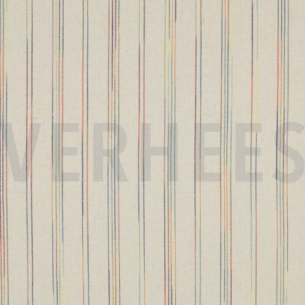 LINEN VISCOSE STRIPES MULTICOLOUR