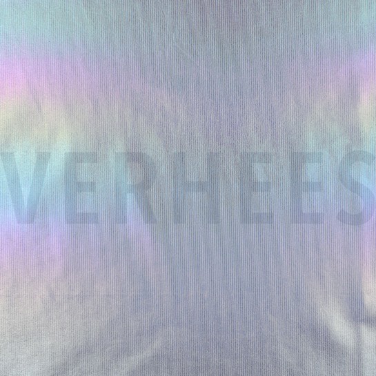 BAUMWOLLE STREIFEN REGENBOGEN FOLIE HELLBLAU #7