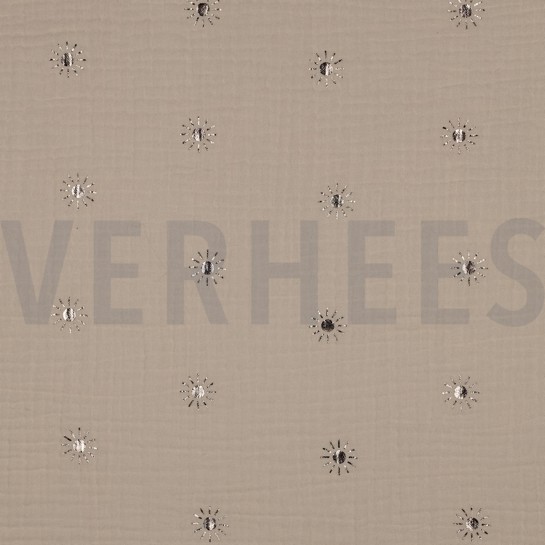 DOUBLE GAUZE FOIL SUNNY SAND #7