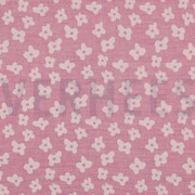 DOUBLE GAUZE JACQUARD FLOWERS CERISE (thumbnail)