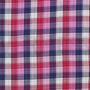 DOUBLE GAUZE DOUBLE SIDED CHECKS LILA / NAVY (thumbnail)