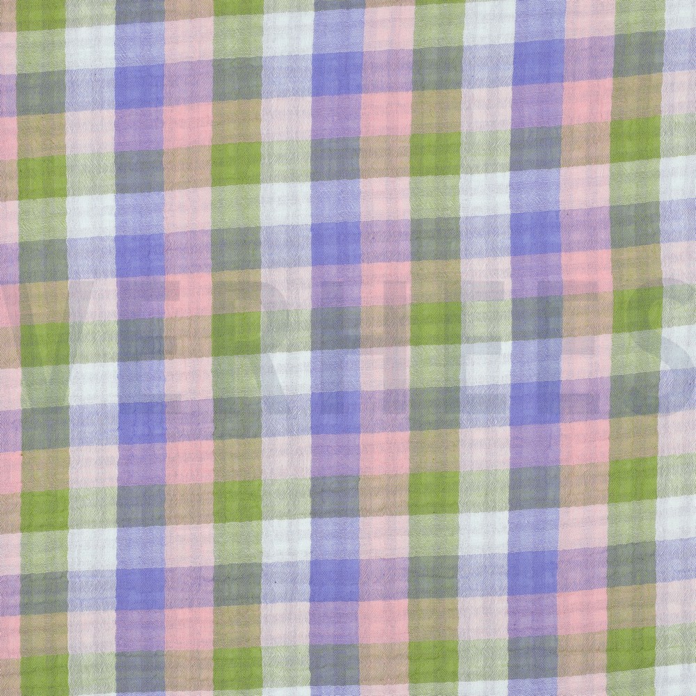 DOUBLE GAUZE DOUBLE SIDED CHECKS LIGHT PINK / LAVENDER