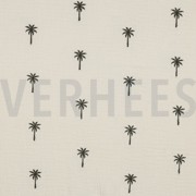 DOUBLE GAUZE EMBROIDERY PALM TREES NATURAL WASHED (thumbnail)
