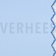 DOUBLE GAUZE 2-SIDE SCALLOP LIGHT BLUE (thumbnail)