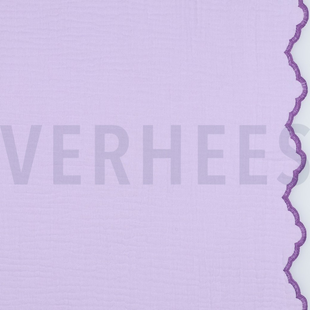 DOUBLE GAUZE 2-SIDE SCALLOP LILAC