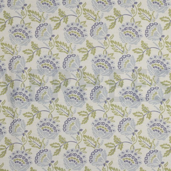 LINEN VISCOSE DIGITAL FLOWERS ECRU #7