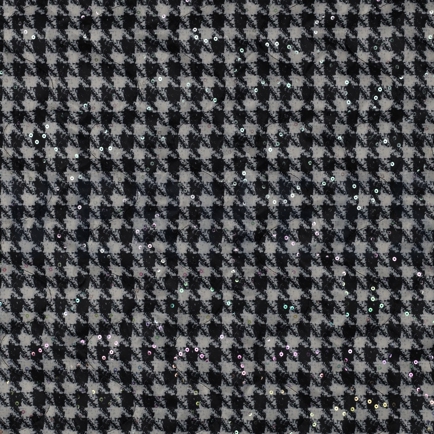 STEPPED PIED DE POULE FOIL SEQUINS BLACK/ PASTEL FOIL SPANGLES (hover)