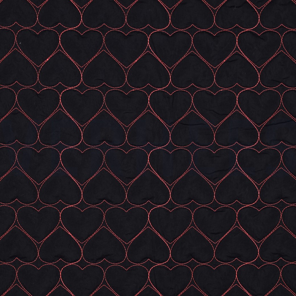 STEPPED EMBROIDERY NEON HEARTS NAVY/PINK NEON