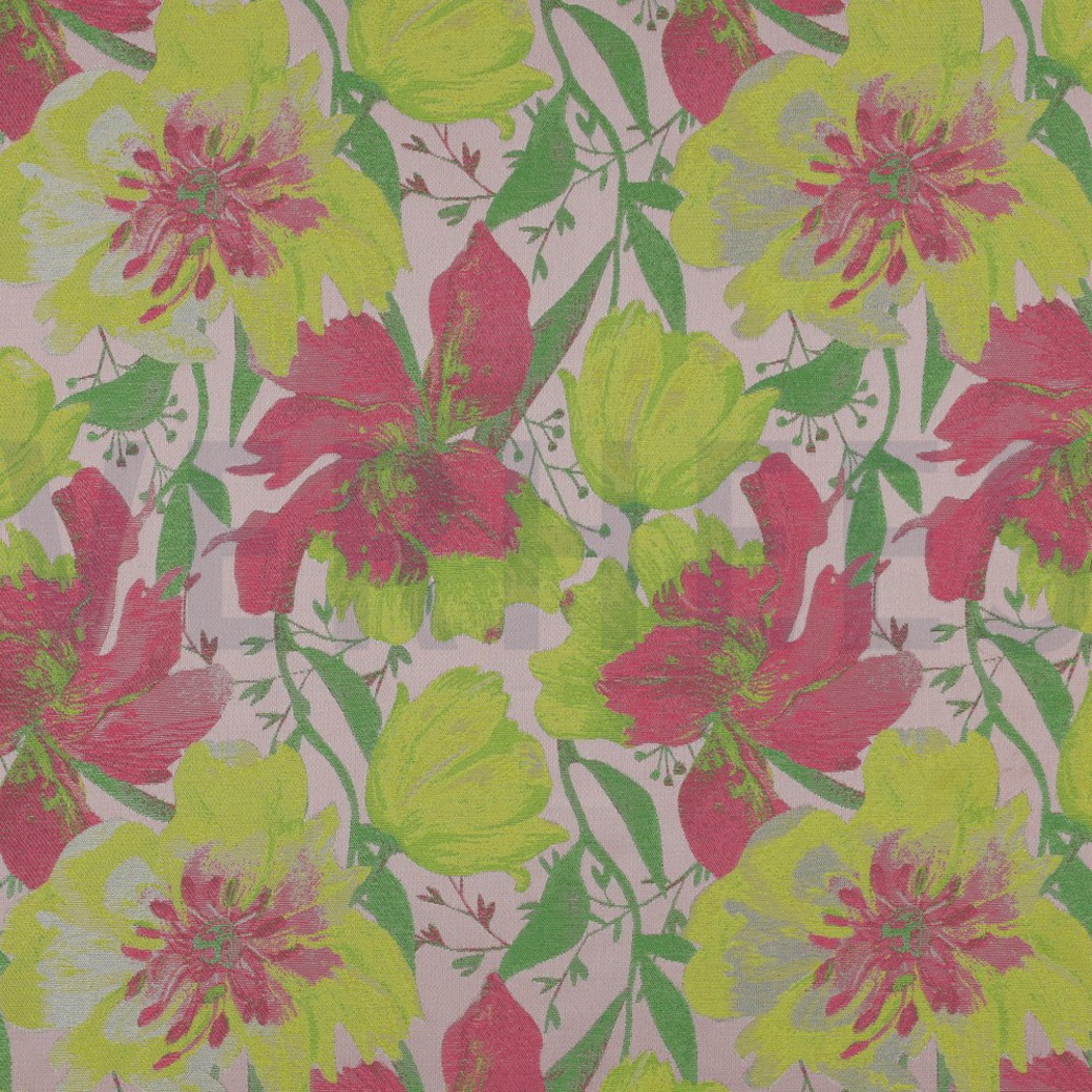 JACQUARD FLOWERS PINK / YELLOW