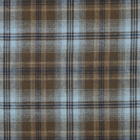 GEBORSTELDE MANTELSTOF GARENGEVERFD RUITEN BLAUW #7