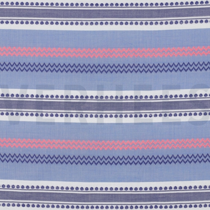 BAUMWOLLE GARNGEFÄRBT JACQUARD NEON HELLBLAU (hover)