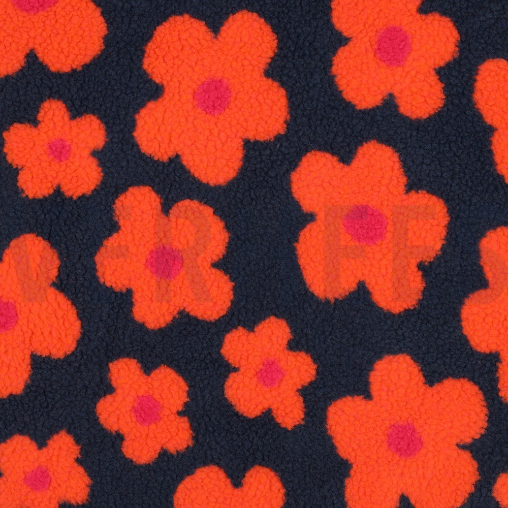 TEDDY FLOWERS NAVY/CORAL