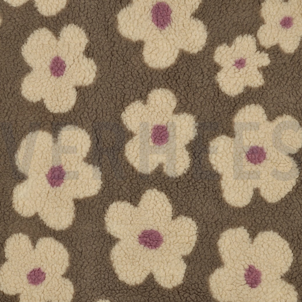 TEDDY JACQUARD FLOWERS TAUPE / BEIGE