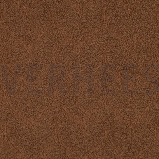 TEDDY JACQUARD HEARTS BROWN #7