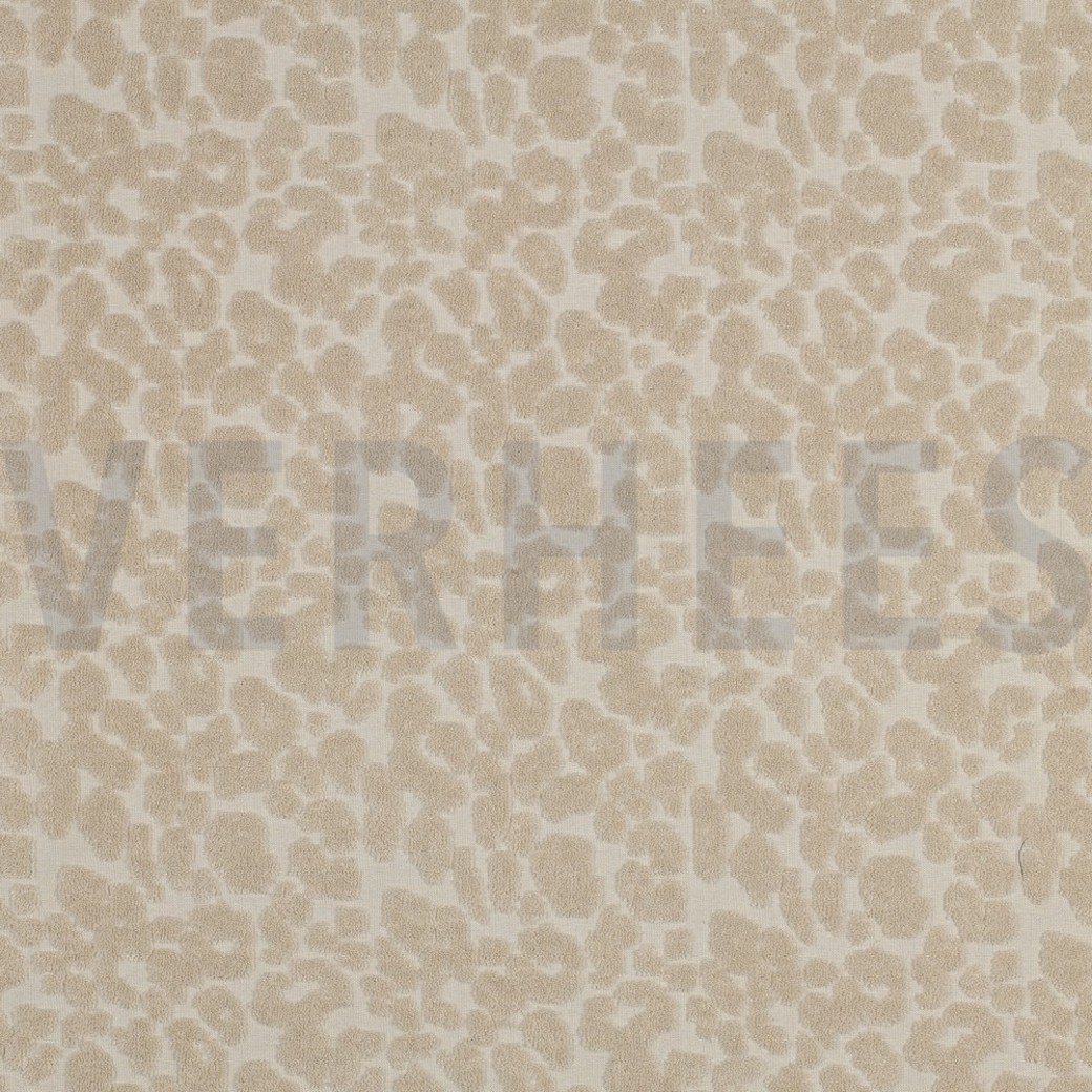 COTTON TOWELING KNIT ANIMAL SKIN SAND