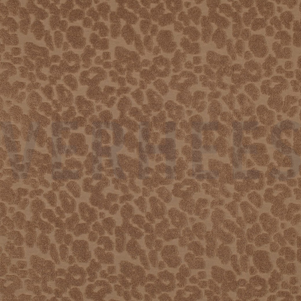 COTTON TOWELING KNIT ANIMAL SKIN BROWN