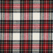 COTTON YARN DYED BRUSHED CHECKS ECRU/RED (thumbnail)
