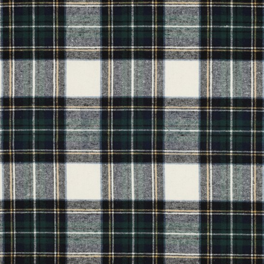 KATOEN GARENGEVERFD GEBORSTELDE RUITEN ÉCRU / DONKERBLAUW #7