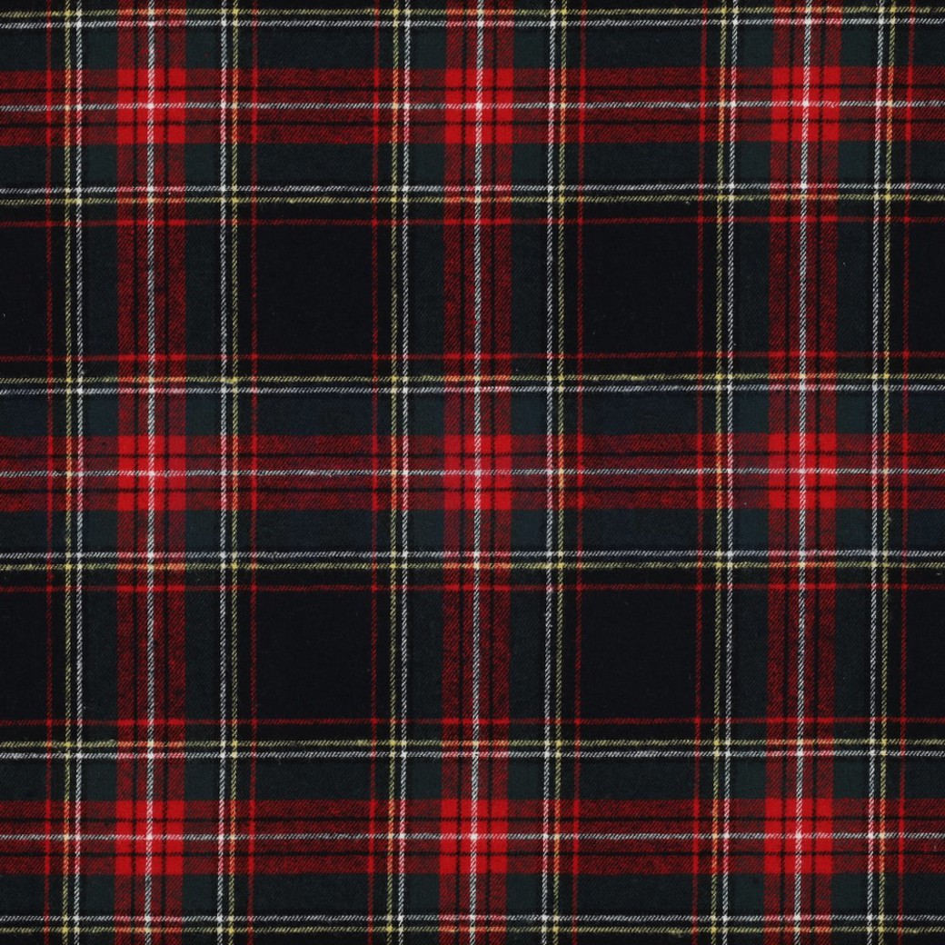 COTTON YARN DYED BRUSHED CHECKS NAVY/RED