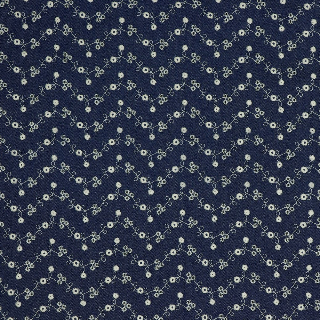 JEANS EMBROIDERY DARK BLUE
