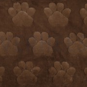 FLEECE DOG PAWS BROWN (thumbnail)