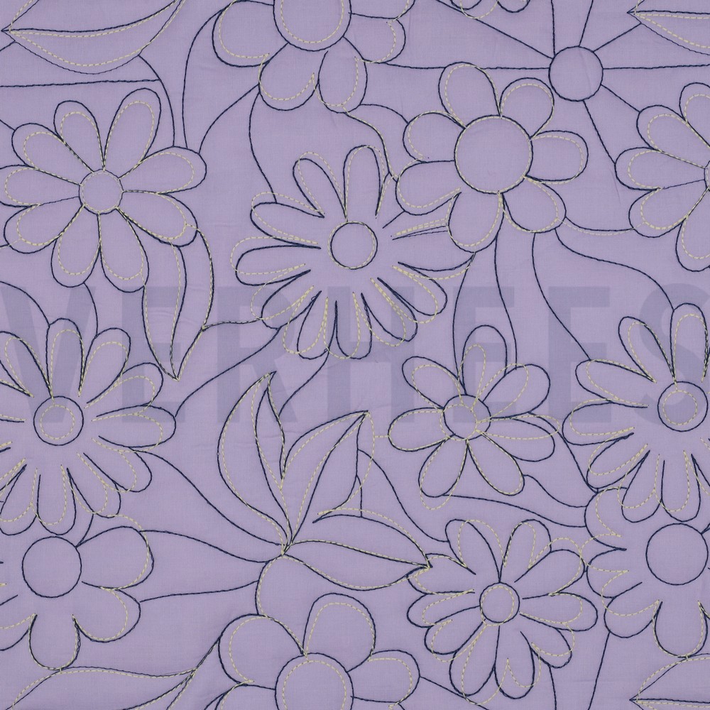 COTTON STEPPED FLOWERS LAVENDER