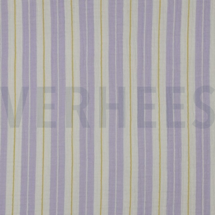 DOUBLE GAUZE YARN DYED STRIPES PURPLE (hover)