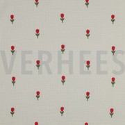 DOUBLE GAUZE EMBROIDERY FLOWERS NATUREL (thumbnail)