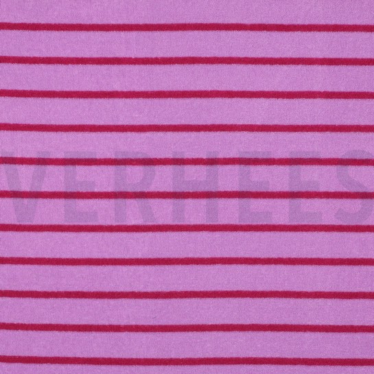 COTTON TOWELLING YARN DYED STRIPES PINK/ FUCHSIA #7