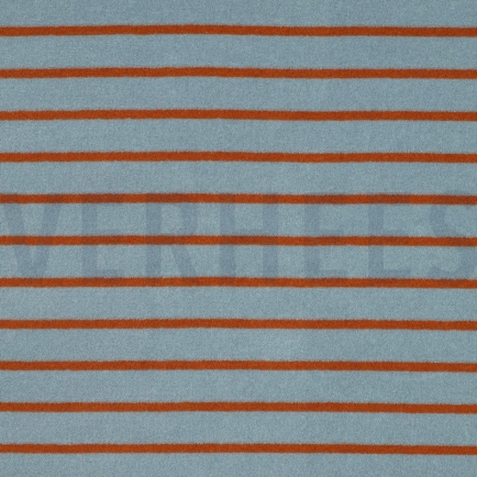 COTTON TOWELLING YARN DYED STRIPES BLUE/ BROWN (hover)