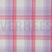 DOUBLE GAUZE YARN DYED CHECKS LAVENDER (thumbnail)